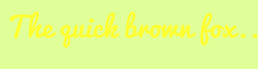 Image with Font Color FFFE30 and Background Color E0FF99
